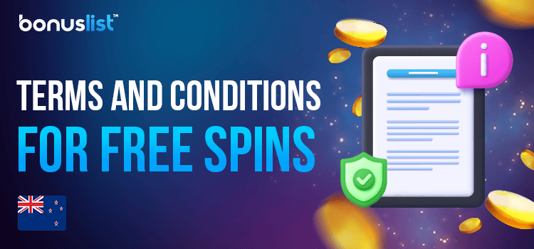 A document page on a tablet with a check mark for terms and conditions of free spins