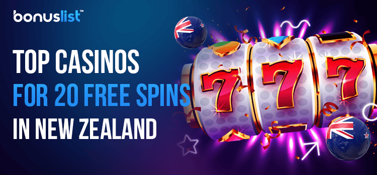 A futuristic casino reel with NZ globe for top casinos for 20 free spins in New Zealand