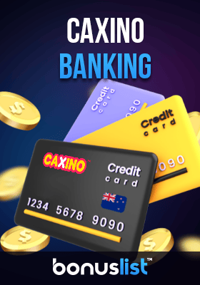 Credit cards and coins for banking options in Caxino Casino