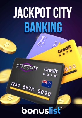 Credit cards and coins for banking options in Jackpot City Casino