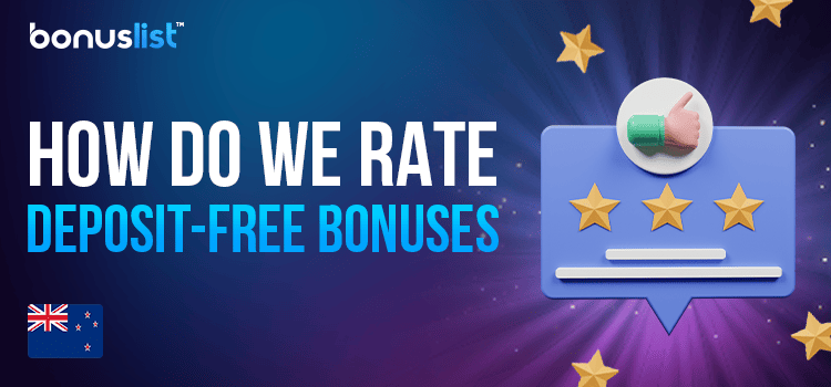 A like symbol on a message banner along with some stars describes how do we rate deposit-free bonuses