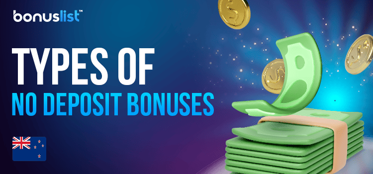A stack of cash and coins for different types of no deposit bonuses