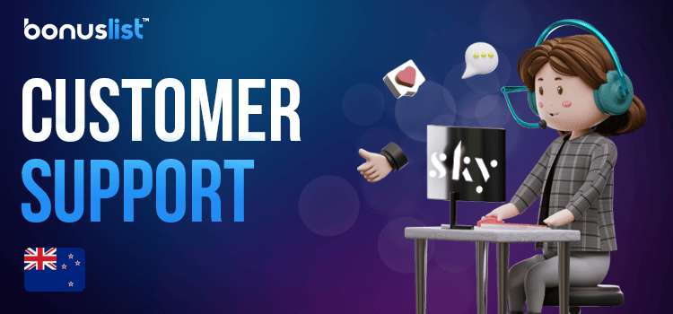 A Sky City Casino customer care representative is providing support to the customers