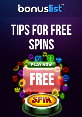 A free spin game logo on a podium for tips and tricks to get the most out of free spins bonuses