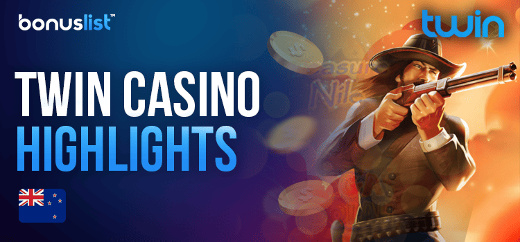 A western gunfighter and some gold coins for Twin Casino highlights